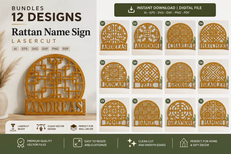 Wooden Name Sign