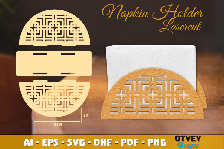 Rattan Napkin Holder Lasercut