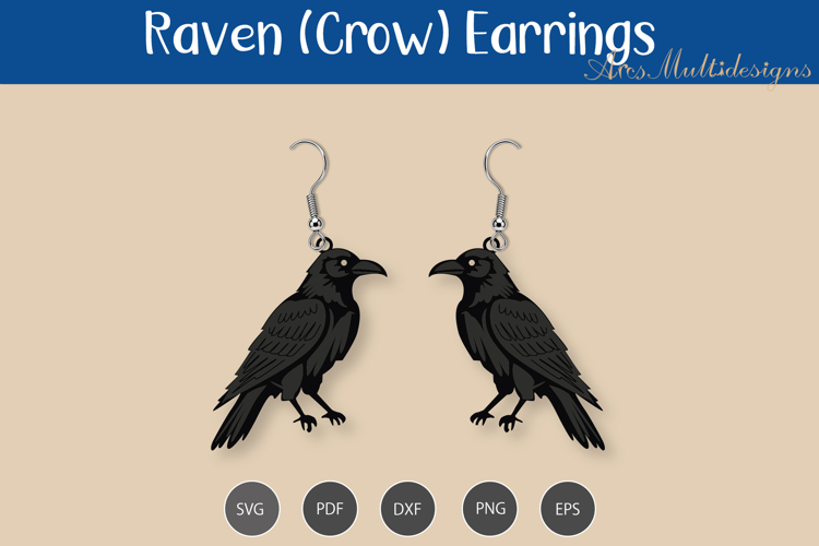 Raven Earrings SVG