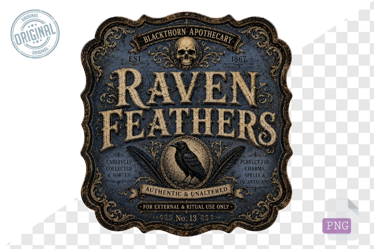 Raven Feathers Ravenwood Apothecary Gothic PNG Art