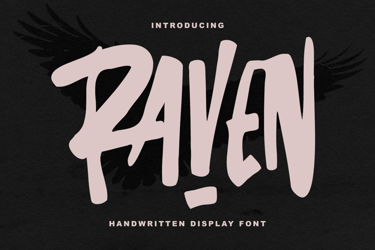 Raven Handwritten Display Font
