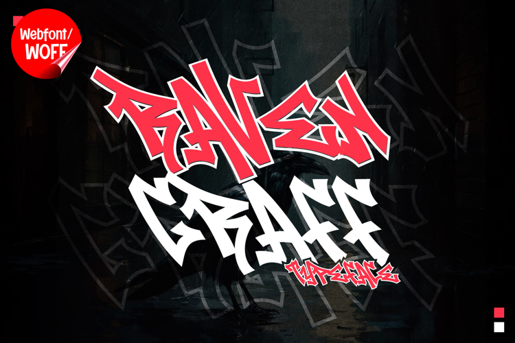 Ravengraff | Monoline Graffiti Webfont for Clean Urban Style