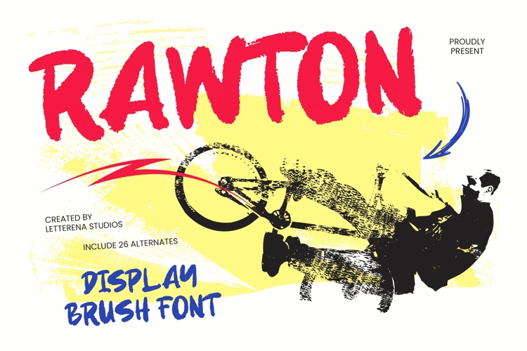 Rawton - Display Brush Font