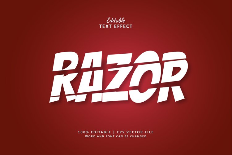 Razor Editable Text Effect Style example image 1