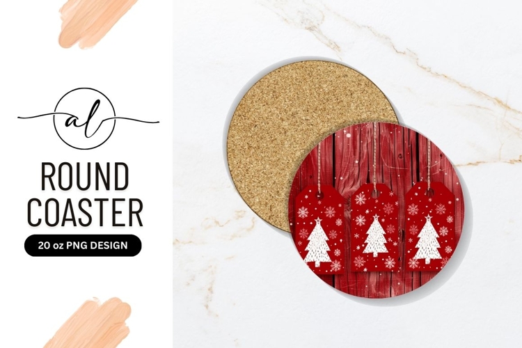 Christmas tree coaster png design