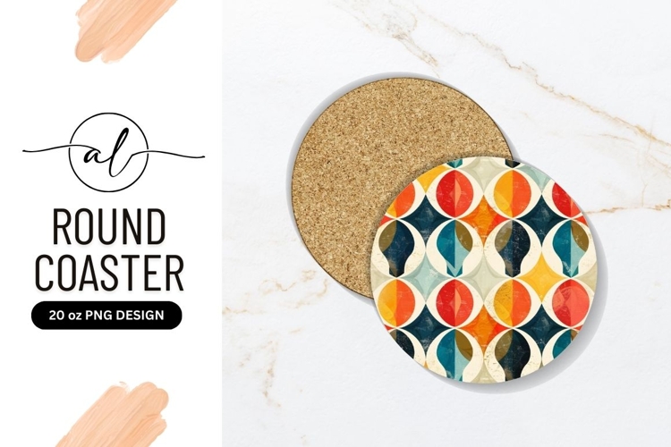 Vintage round coaster png design