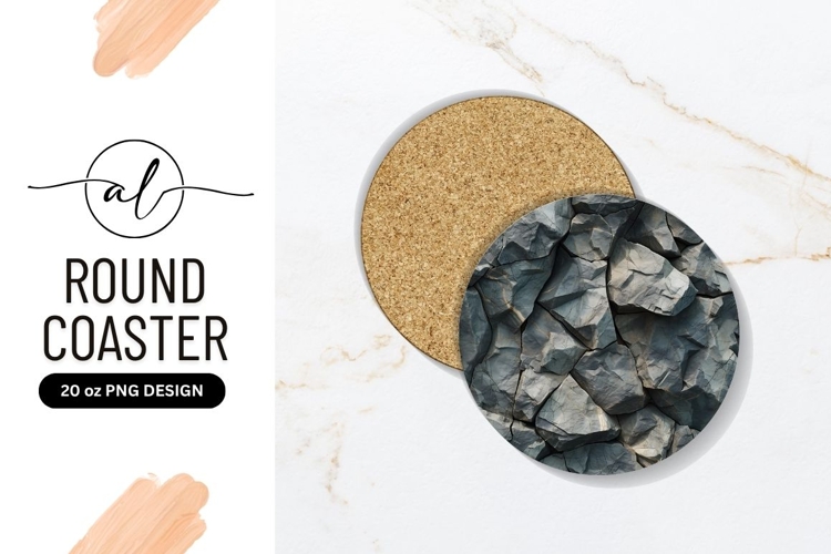 Stone Texture Round Coaster Png Template