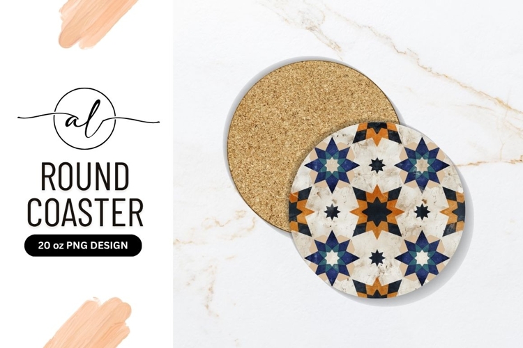 Starry Round Coaster Png Design Illustration
