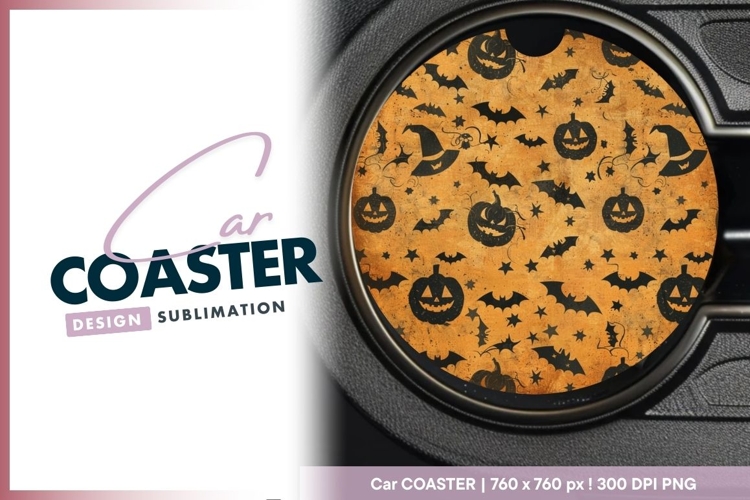 Halloween Round Car Coaster Png