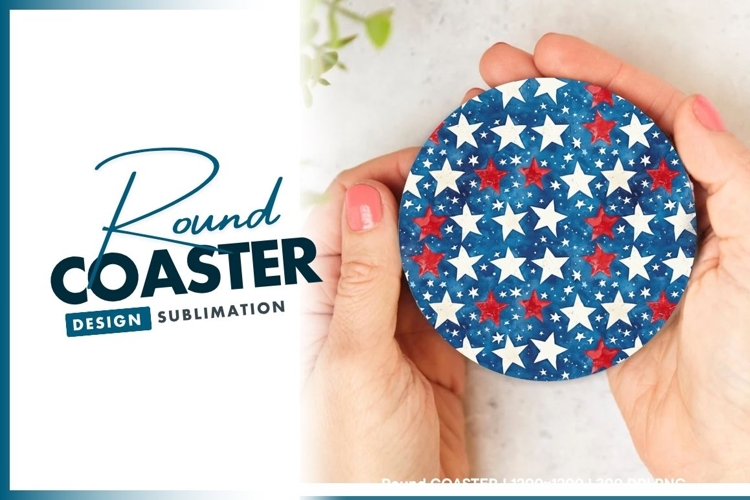 Stars And Stripes Round Coaster