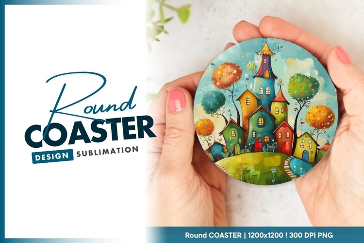 Colorful Round Coaster Design