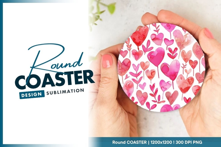 Hands Holding Round Coaster
