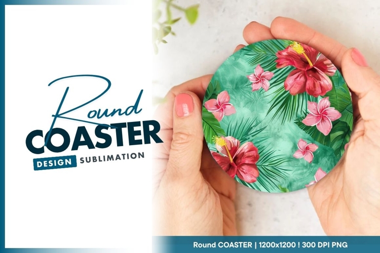 Hands Holding Round Coaster Design