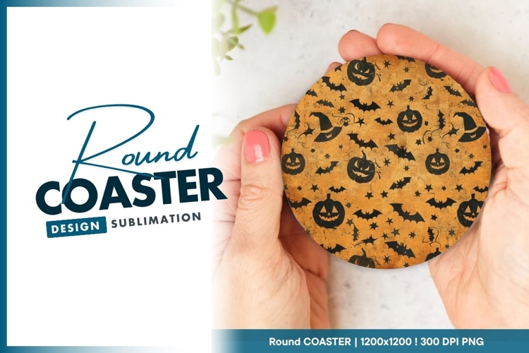 Halloween Round Coaster Design