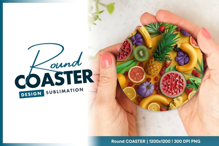 Hands Holding Round Coaster