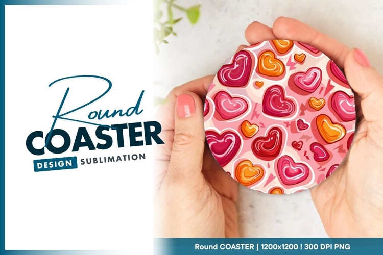 Colorful Round Coaster Design