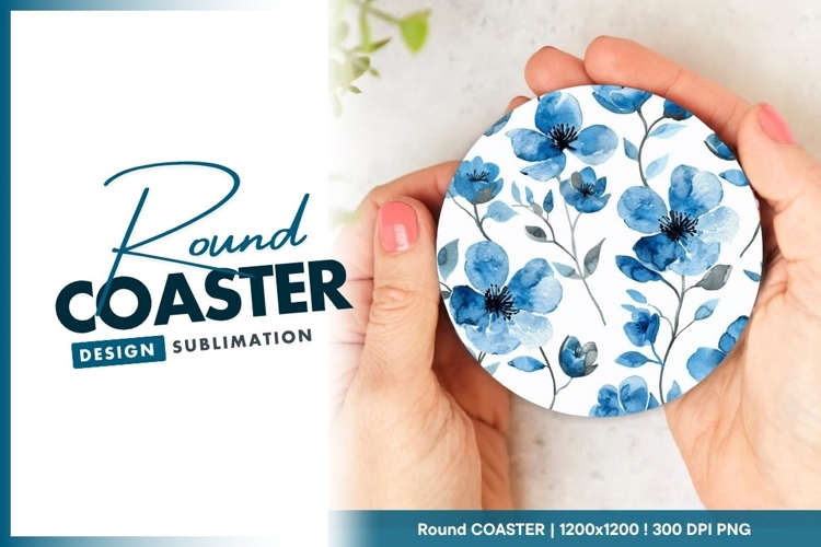 Hand holding Round Coaster