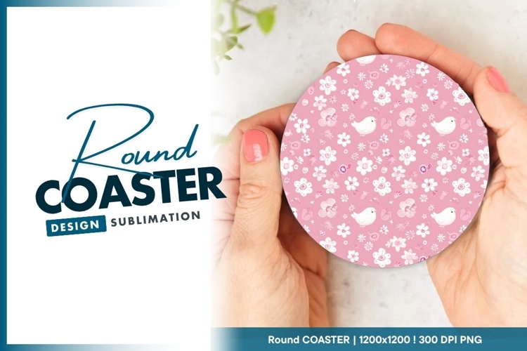 Pink Round Coaster Png example image 1