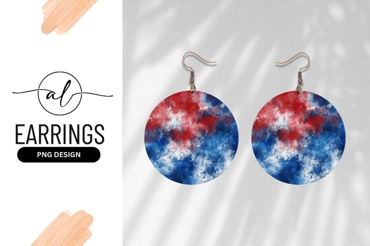 Abstract round earring png design