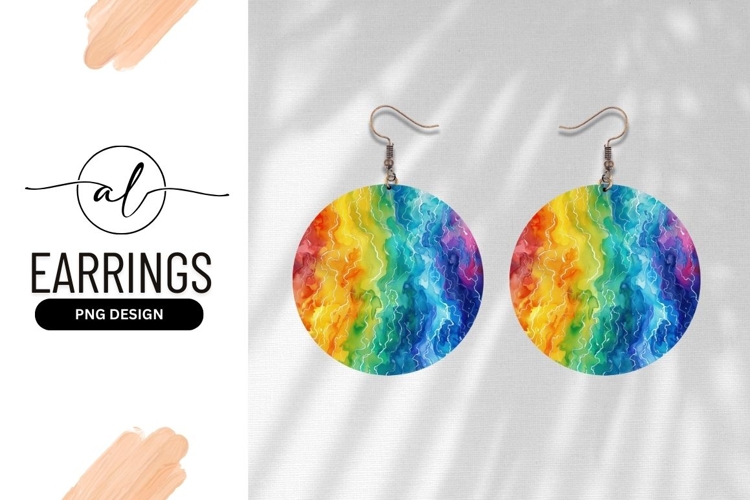 Patriotic Star Round Earring Png Design