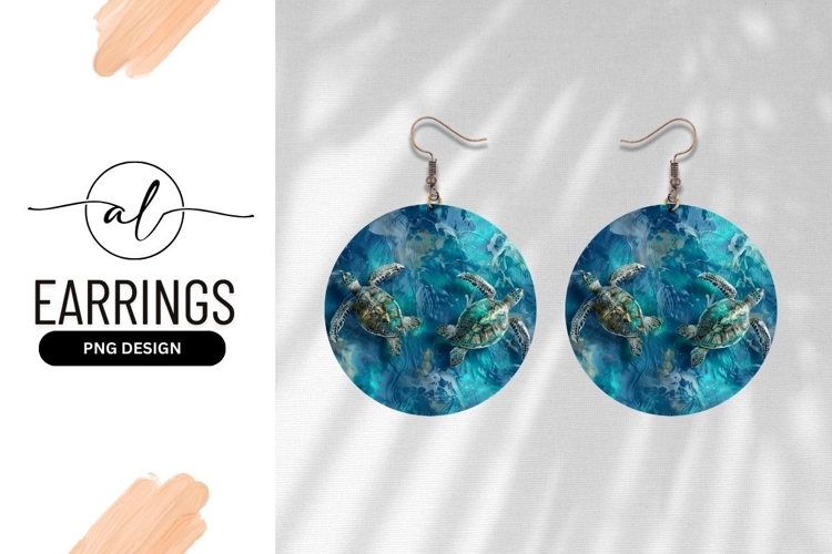 Round Rainbow Earring Png Design