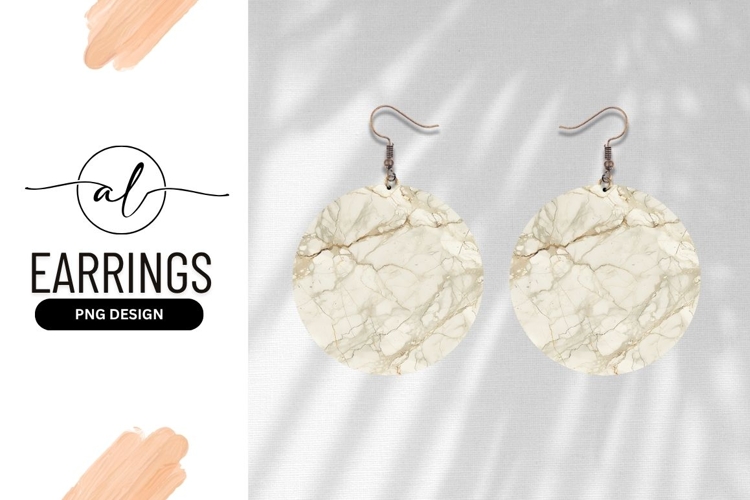 Round Marble Texture With Gold Veins