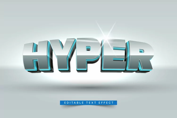 Editable Text Effect for Illustrator. Vector Graphic styles
