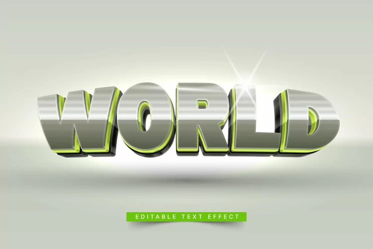 Editable Text Effect for Illustrator. Vector Graphic styles