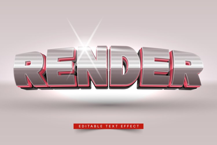 Editable Text Effect for Illustrator. Vector Graphic styles