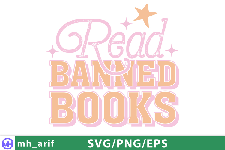 Read Banned Books Baseball SVG T-shirt Design