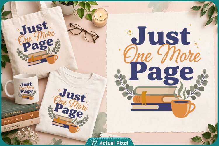 Book Lover Quotes Just One More Page example image 1