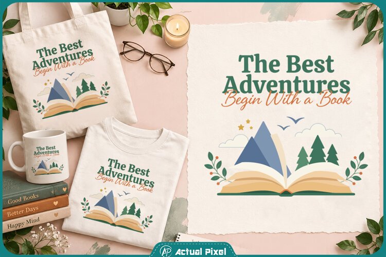 Book Lover Quotes The Best Adventures Begin with a Book example image 1