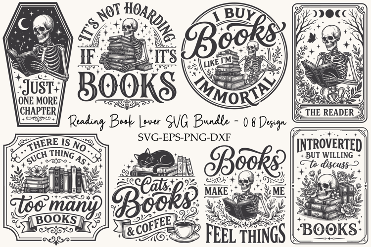 Reading Book Lover SVG Bundle