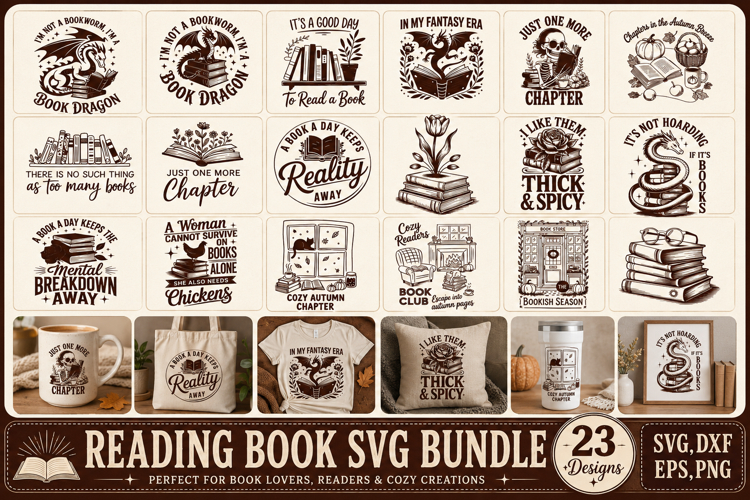 Reading Book Svg Bundle