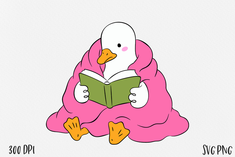 Cute Goose SVG PNG, Funny Farm Bird Clipart, Hand Drawn