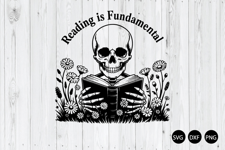 Reading is Fundamental SVG, Skeleton Reading SVG