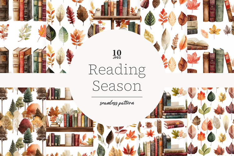Autumn Paper Pattern Background | Fall Reading Library JPEG