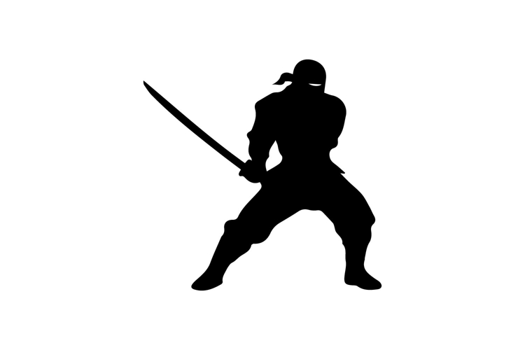 Ready Stance Ninja Silhouette Illustration Design
