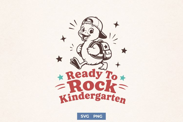 Ready to Rock Kindergarten SVG, Funny Back to School Goose