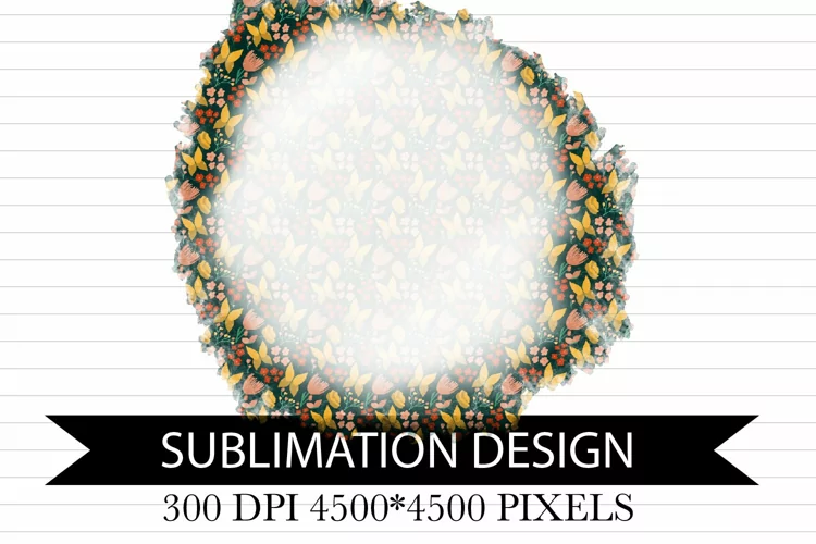 Sublimation Blank - Butterflies on dark green