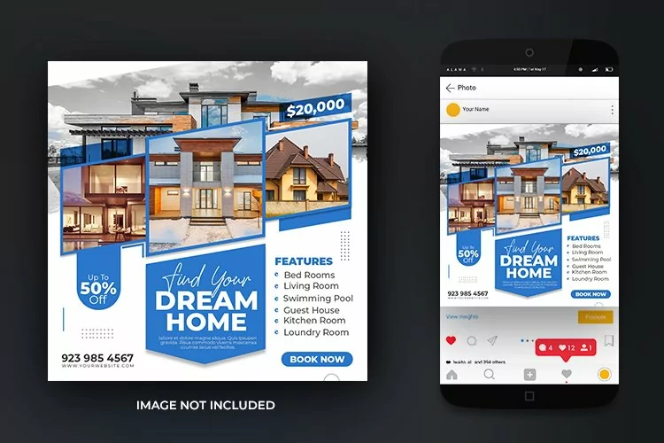 Real Estate Property Instagram Or Facebook Social Media Post