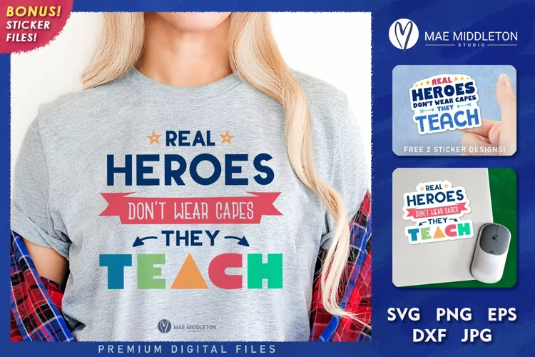 Heroes Teach | Fun Teacher's SVG