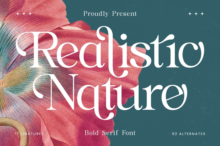 Realistic Nature - Bold Serif Font