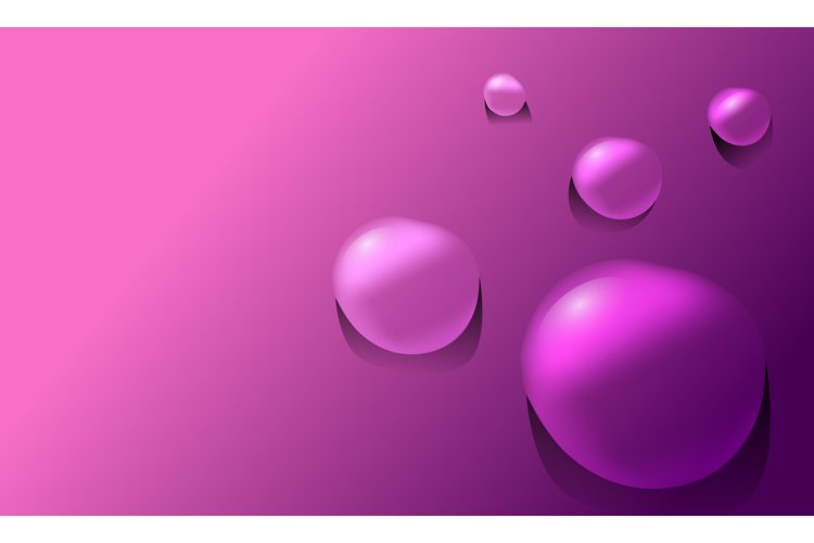 Realistic water drop background in purple color example image 1