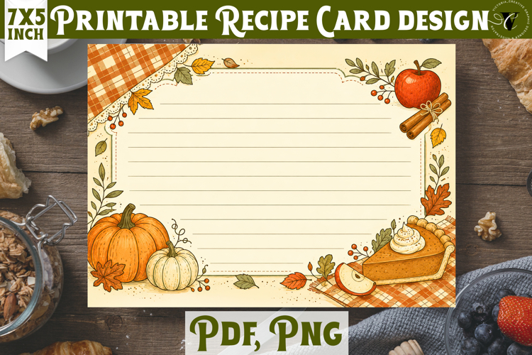 Vintage Recipe Cards | Baking Kitchen Recipe Templates