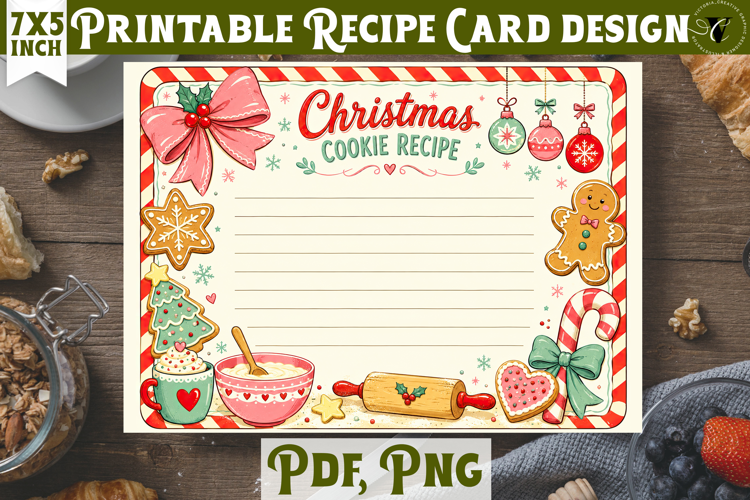 Vintage Recipe Cards | Baking Kitchen Recipe Templates