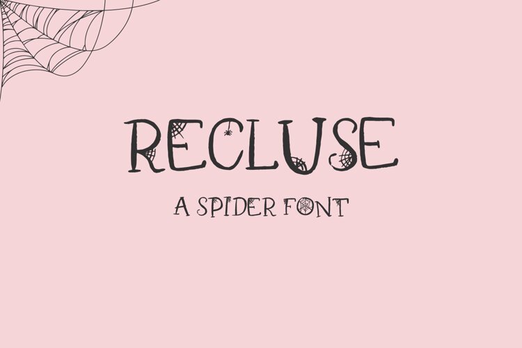 Recluse Spider Font - Halloween Font example image 1