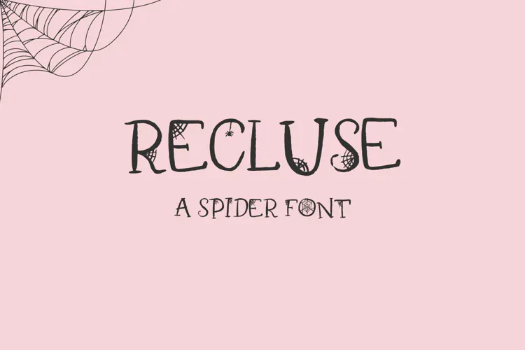 Recluse Spider Font - Halloween Font