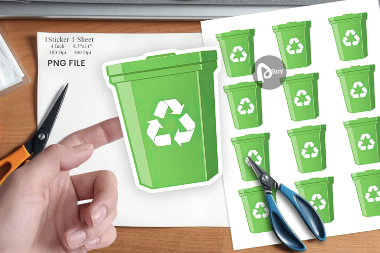 Recycling Bin Sticker
