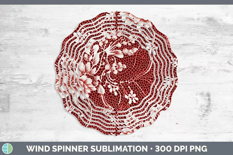 Red 01 Wind Spinner | Sublimation Spinner Designs